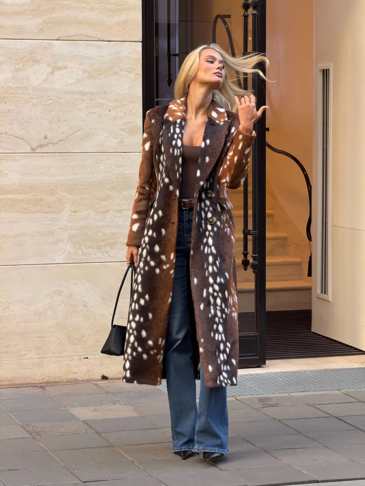 Ferryhill Bambi Faux Fur Long Coat