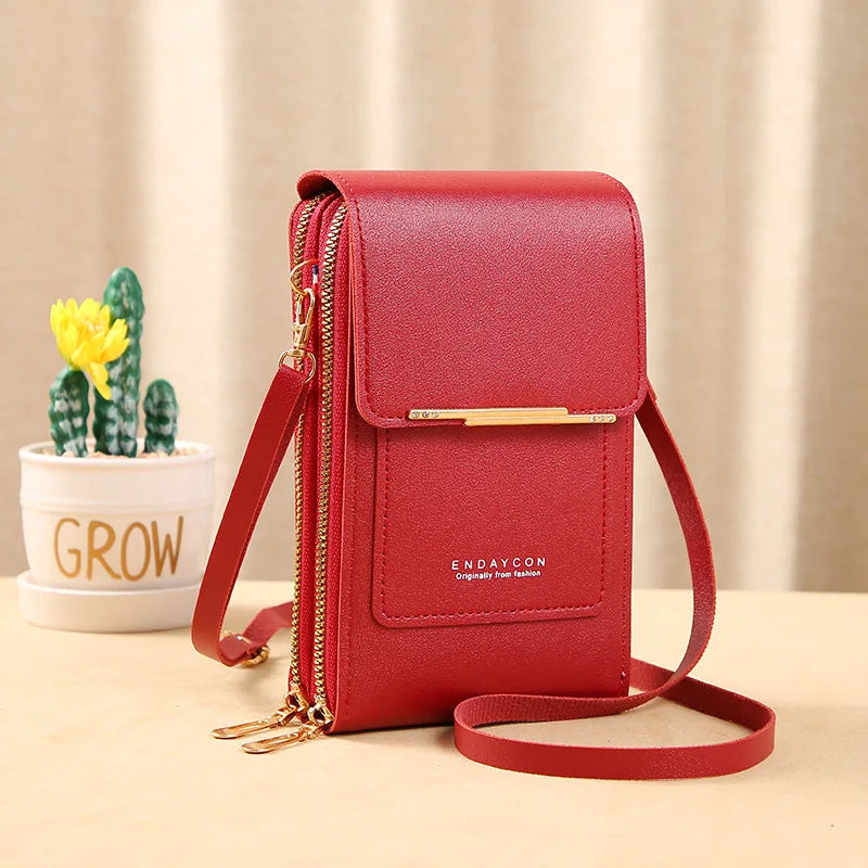 Trendy Minimalist Elegant Touchscreen Crossbody Phone Wallet