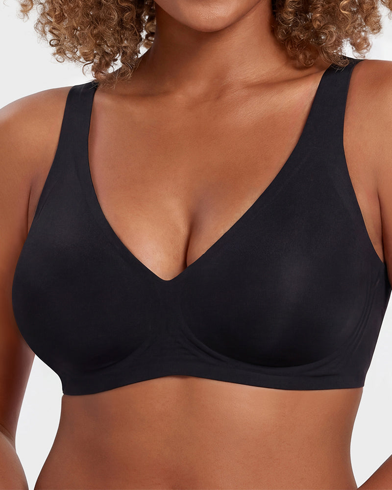 Low-Cut Wire-Free Push-Up Bra