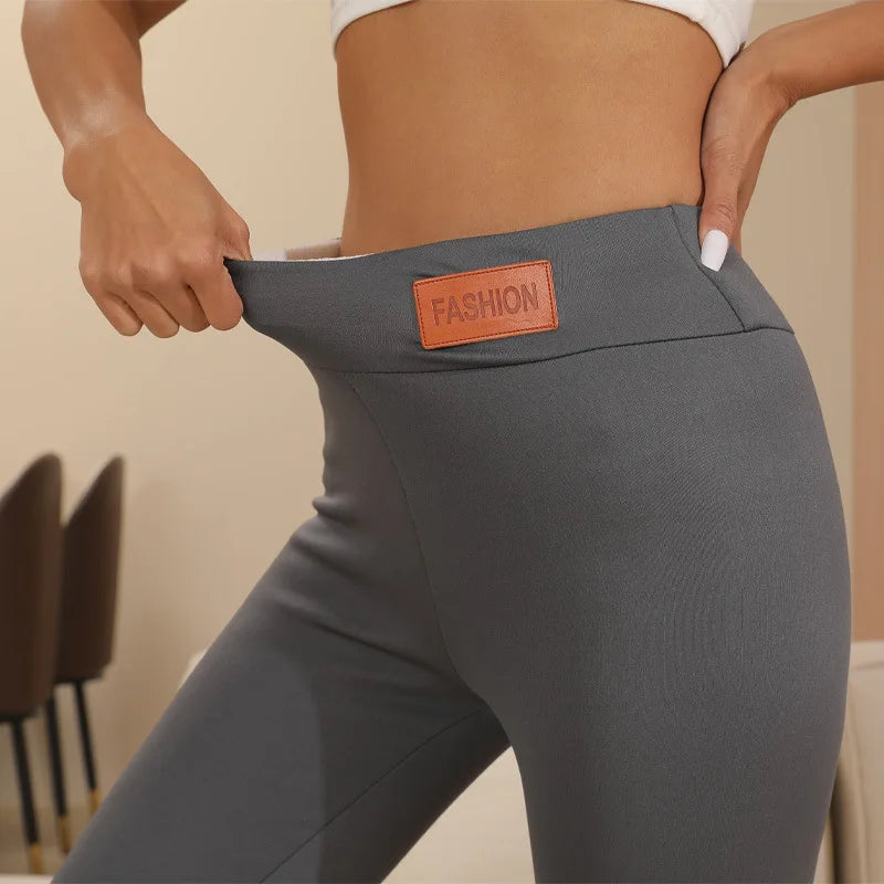 Women's Thermal Leggings | Lamb Cashmere Lined & Figure Shaping | High Waist & Booty-Lifting Effect