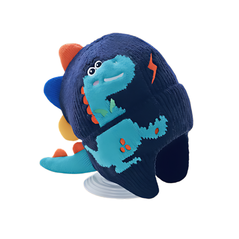 Cozy Knitted Hat with Playful Dino Design