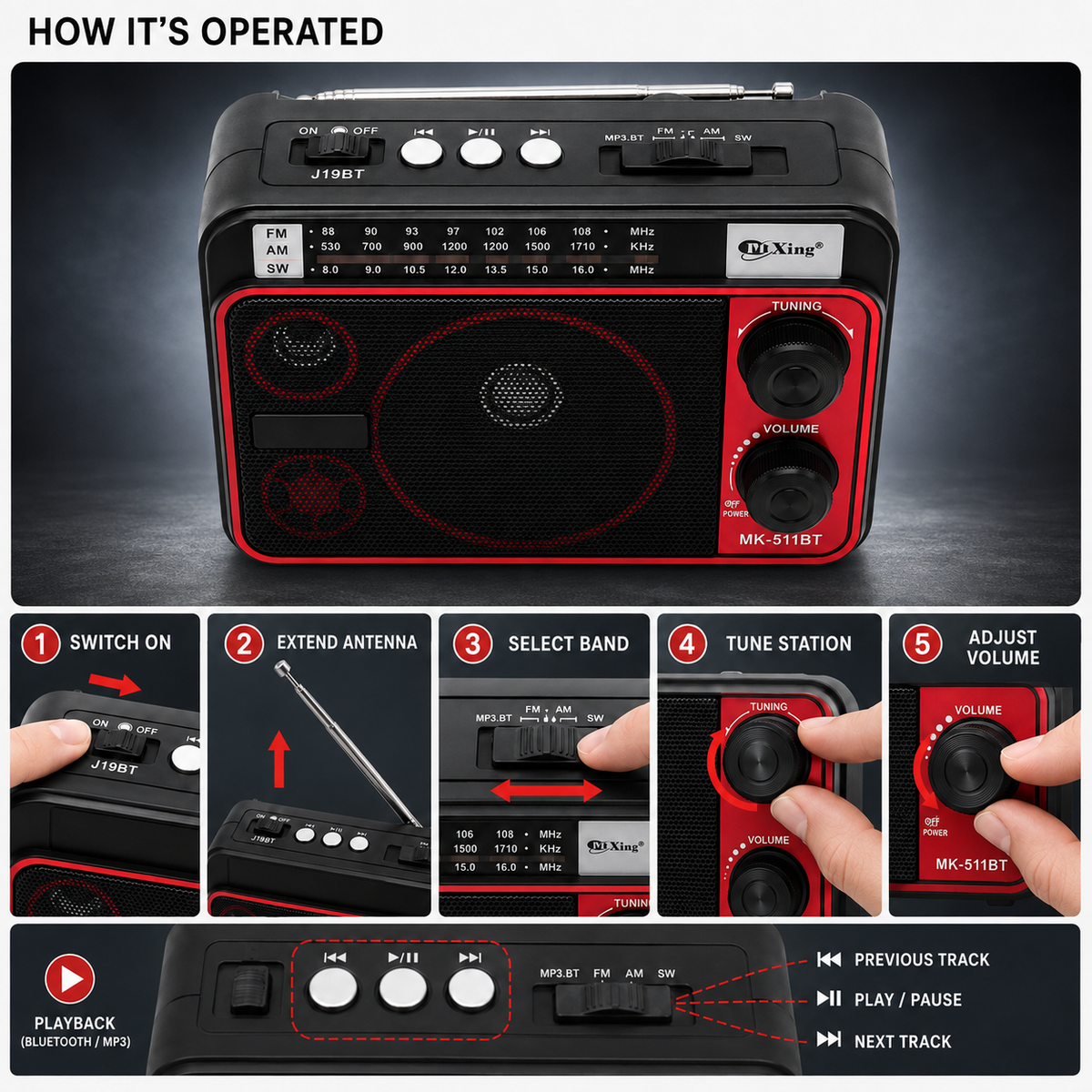 Thrives Outdoor | Aurella Portable AM FM Radio
