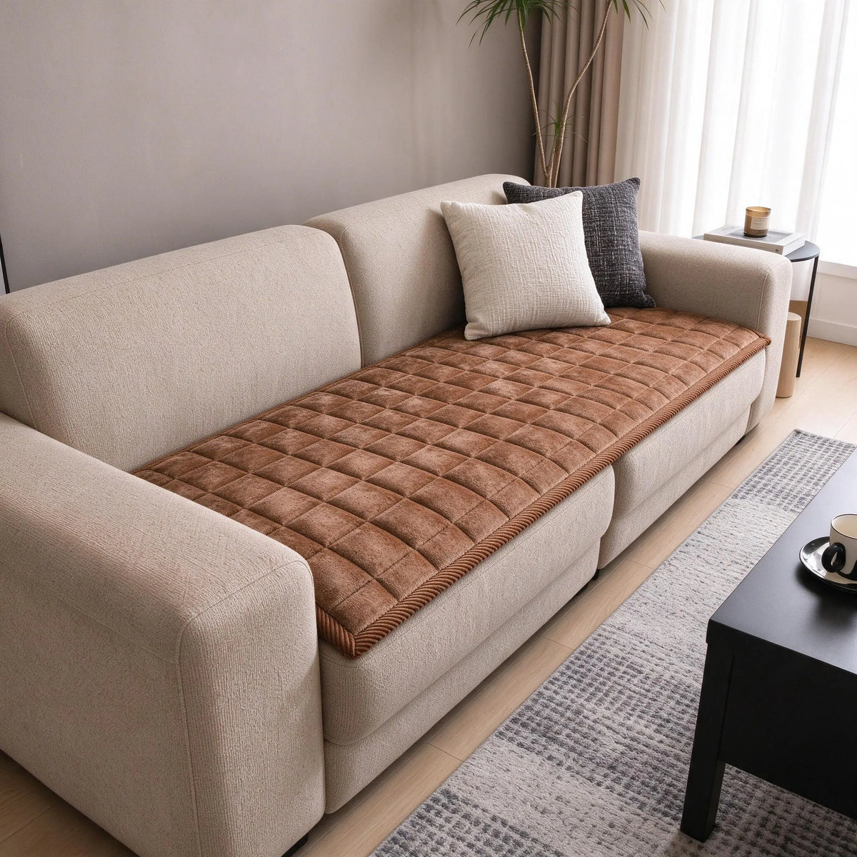 Thrives Outdoor | Cushmera Rectangular Quilted Sofa Cover For Loveseats