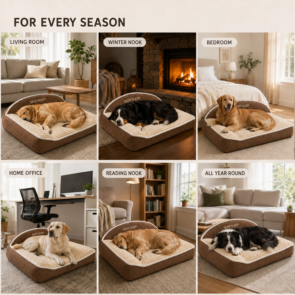 Thrives Outdoor | Dozewick Orthopedic Sofa Dog Bed for Large Dogs
