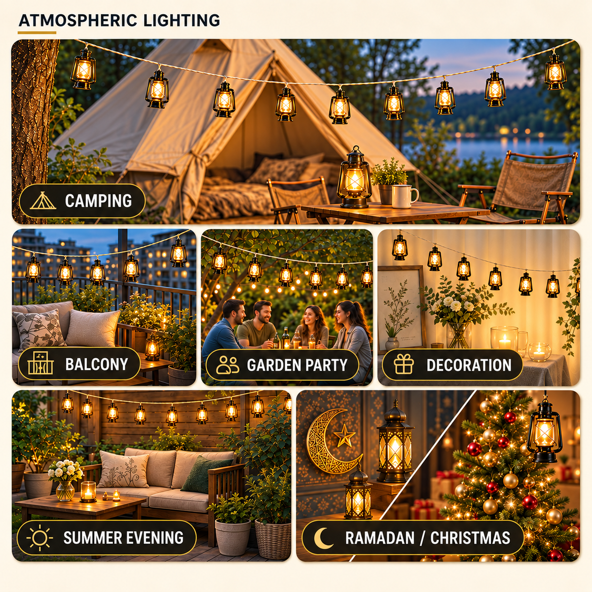 Thrives Outdoor | EmberGlow Lantern Chain