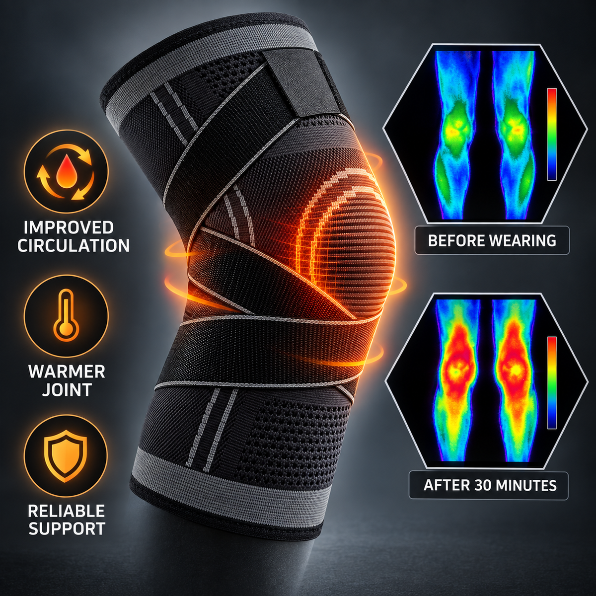 Thrives Outdoor | FlexoraPro High Compression Knee Sleeve