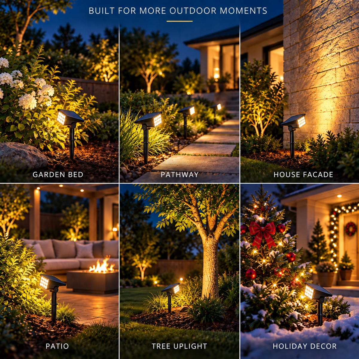 Thrives Outdoor | GlowSpike Adjustable Solar Garden Spotlight
