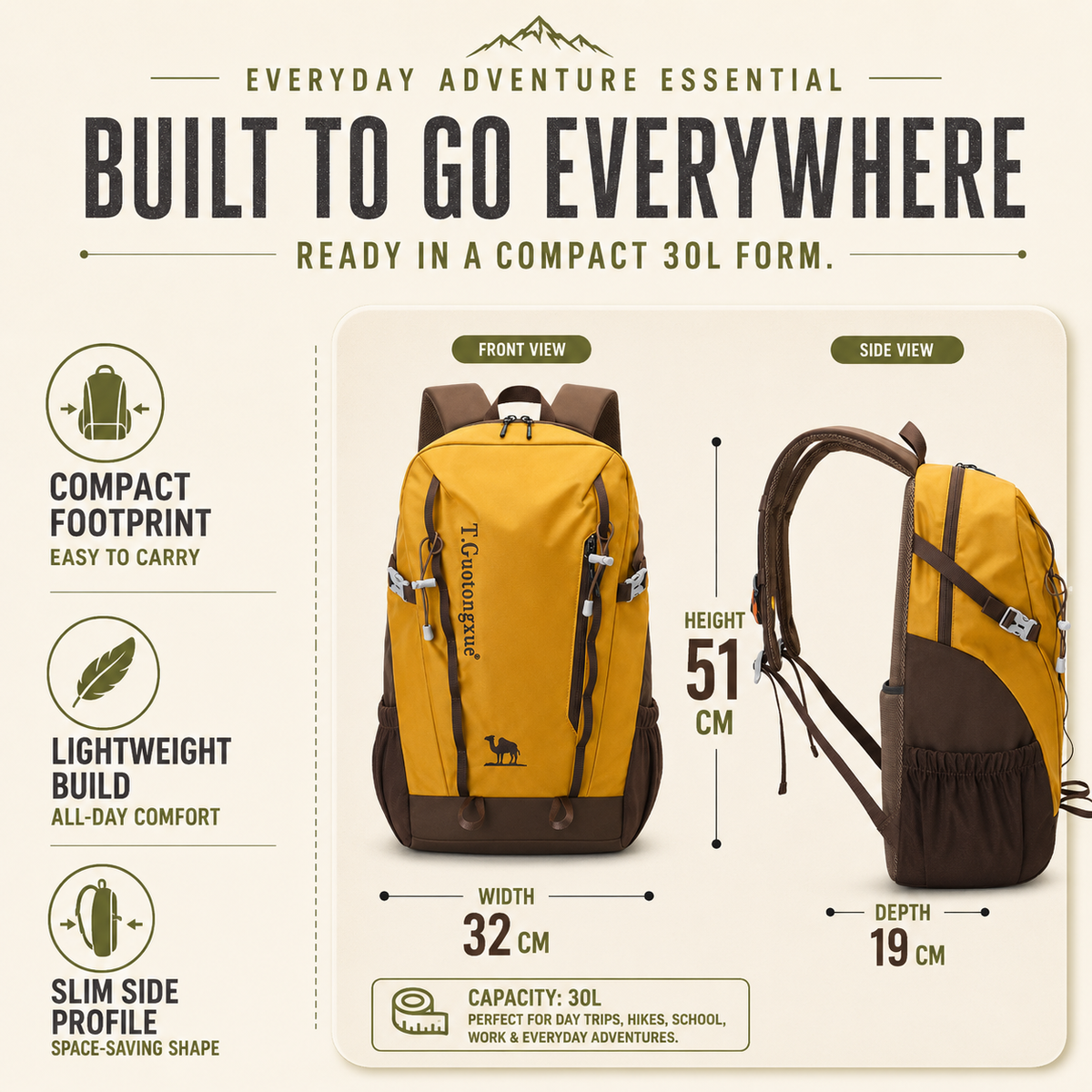 Thrives Outdoor | Lightweight Backpack