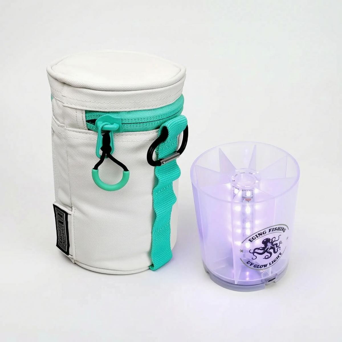 Thrives Outdoor | Lumitack Cylindrical Illuminated Fishing Tackle Bag