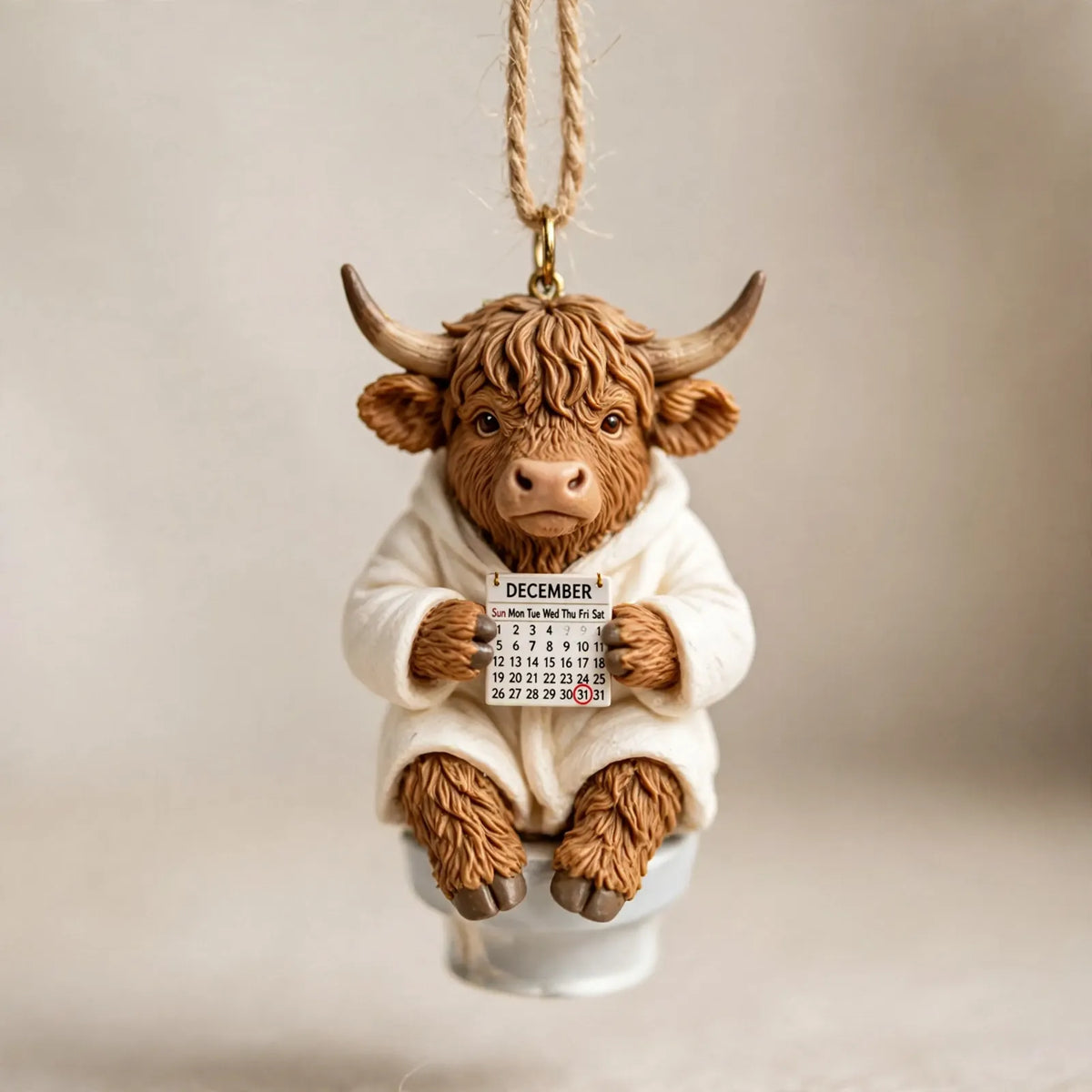 Thrives Outdoor | Ornavale Highland Cow Advent Calendar With 24 Figurines