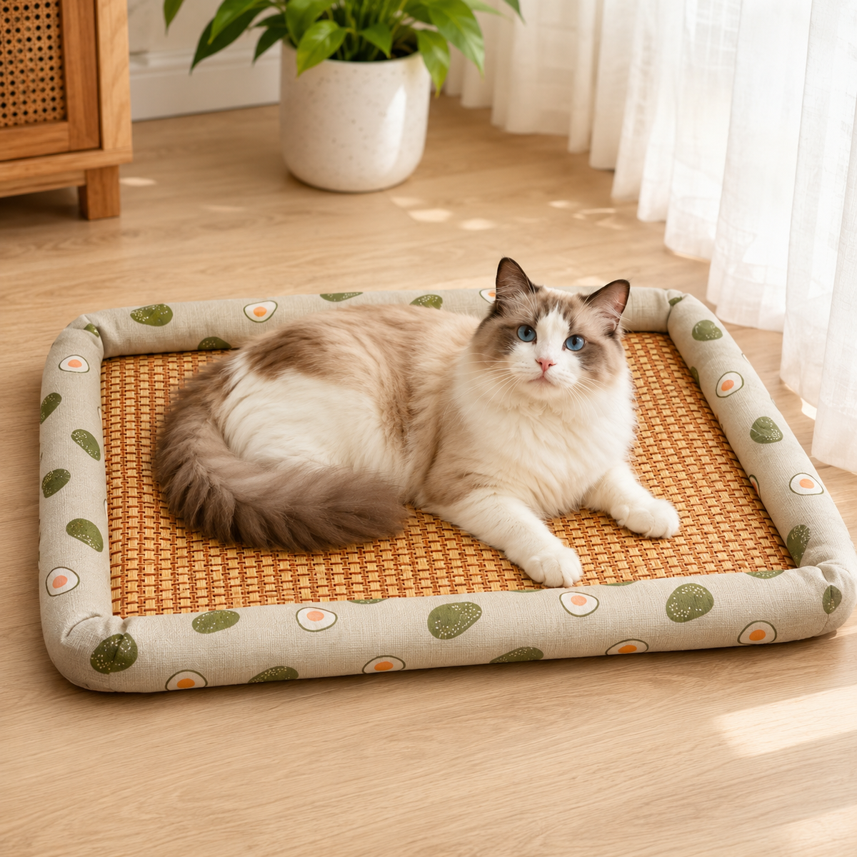 Thrives Outdoor | Pawvelo Woven Rattan Cooling Pet Bed
