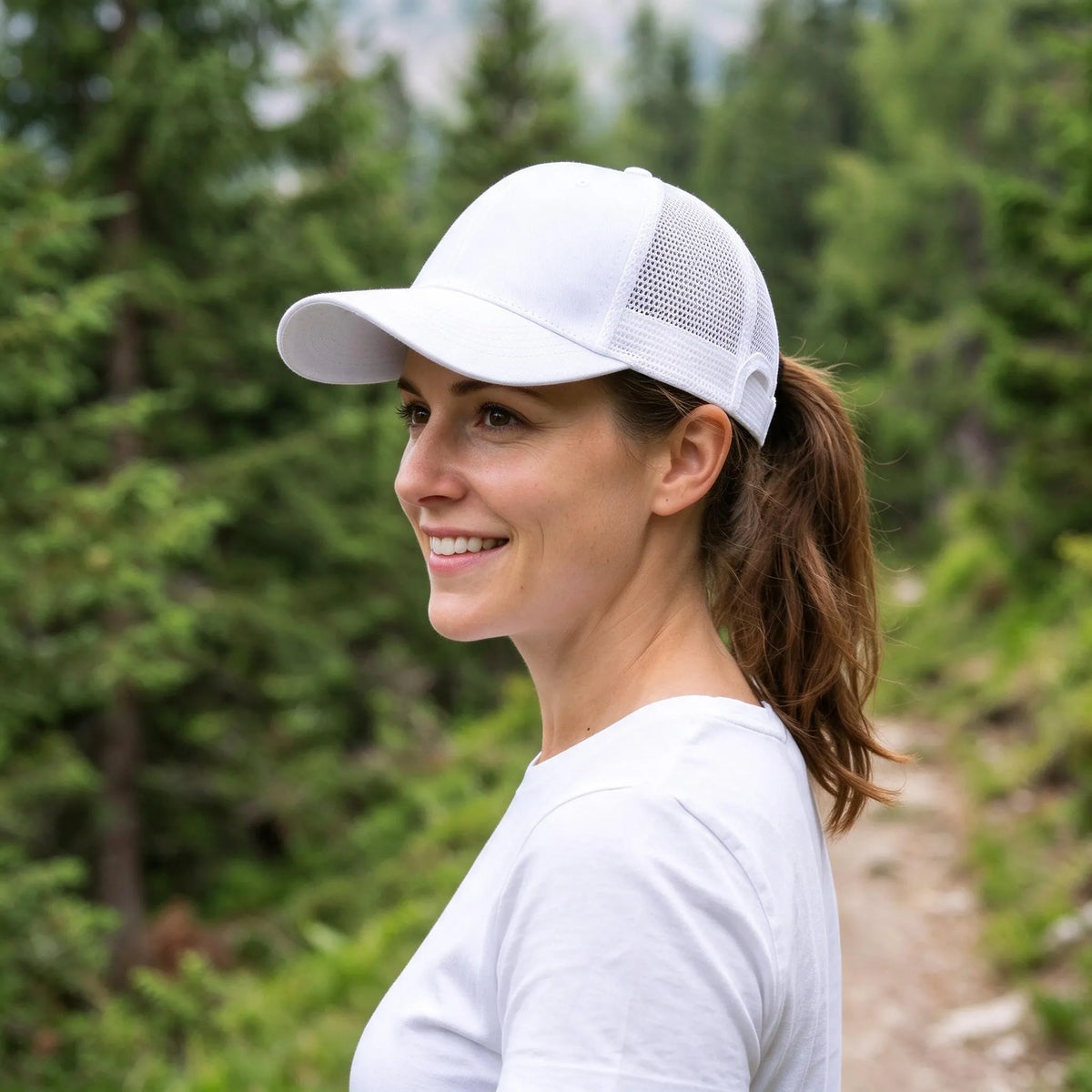 Thrives Outdoor | Pontella Women's Ponytail Baseball Cap With Mesh Back