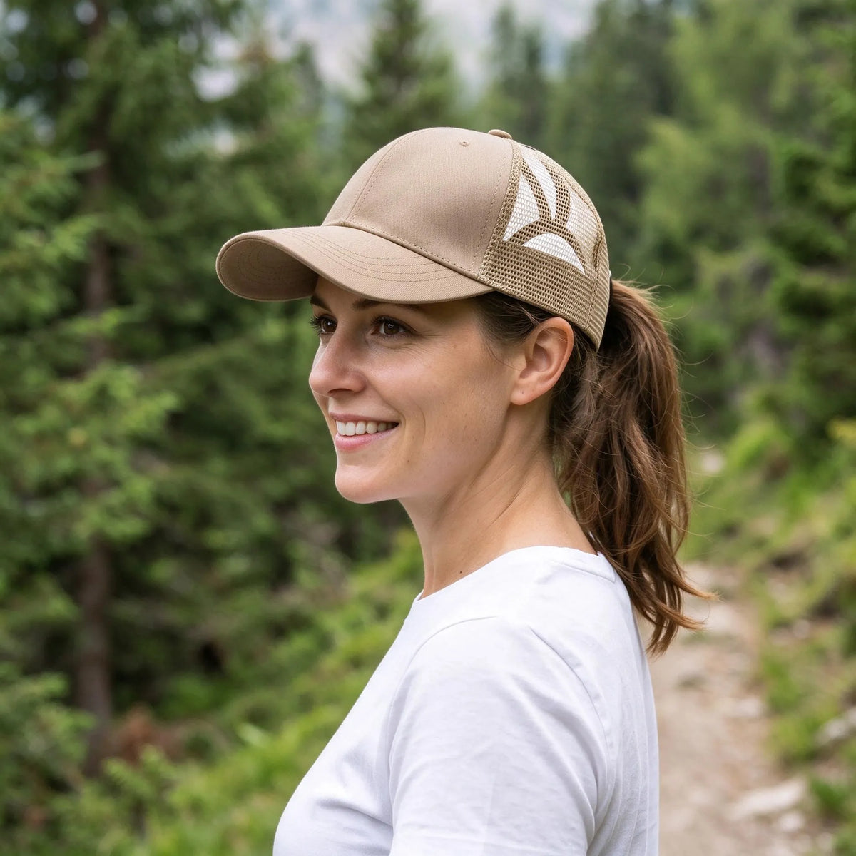 Thrives Outdoor | Pontella Women's Ponytail Baseball Cap With Mesh Back