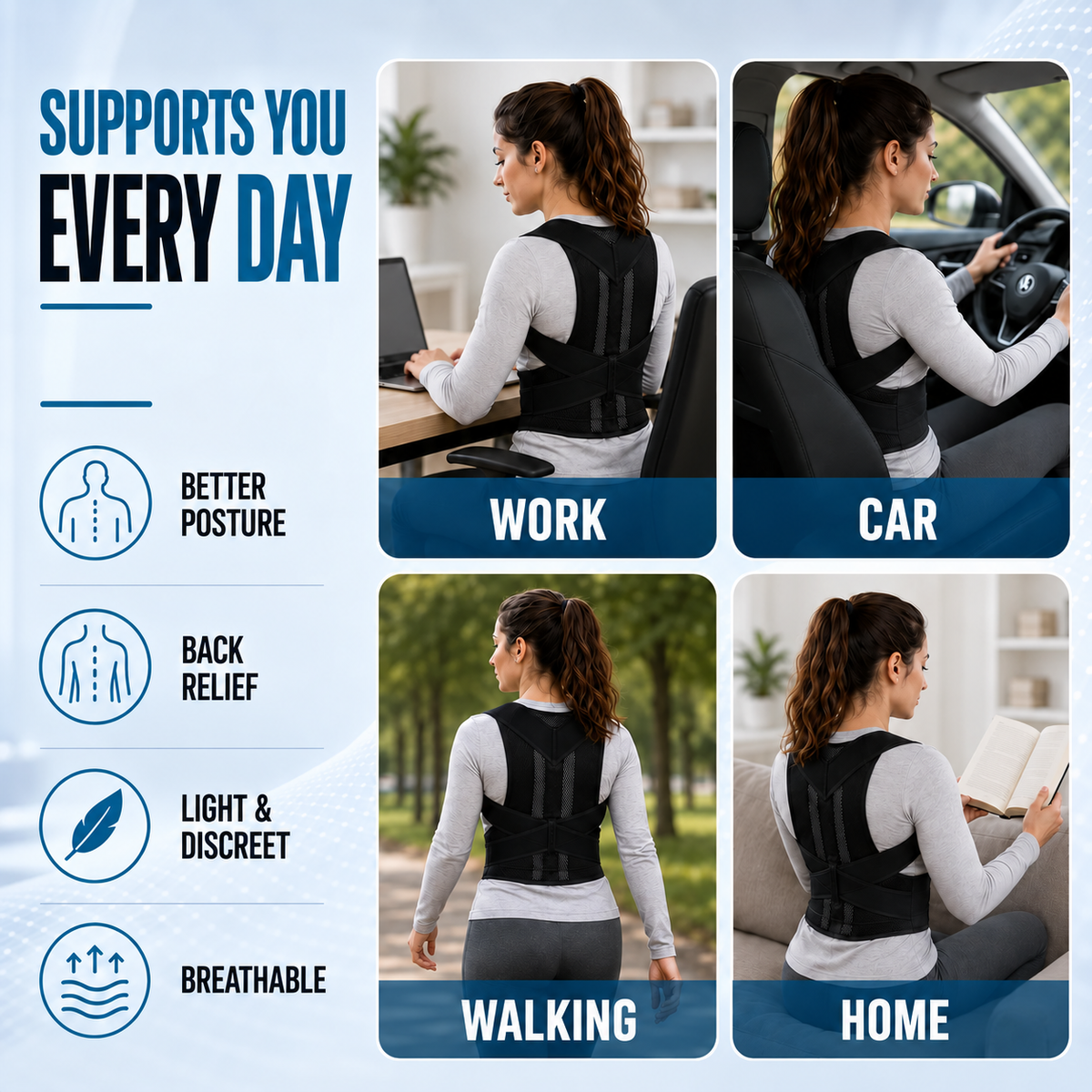 Thrives Outdoor | PostuRise Adjustable Unisex Posture Corrector