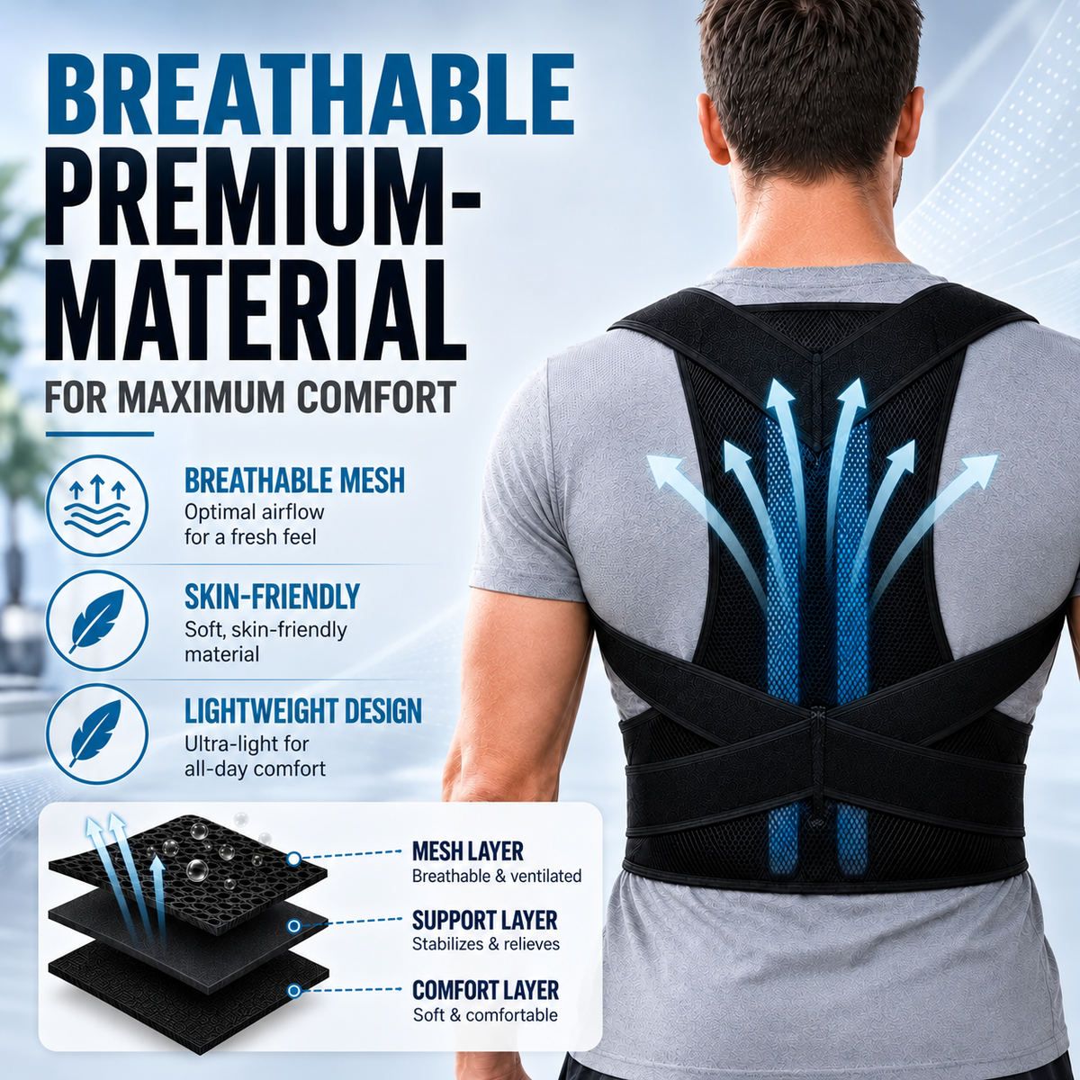 Thrives Outdoor | PostuRise Adjustable Unisex Posture Corrector