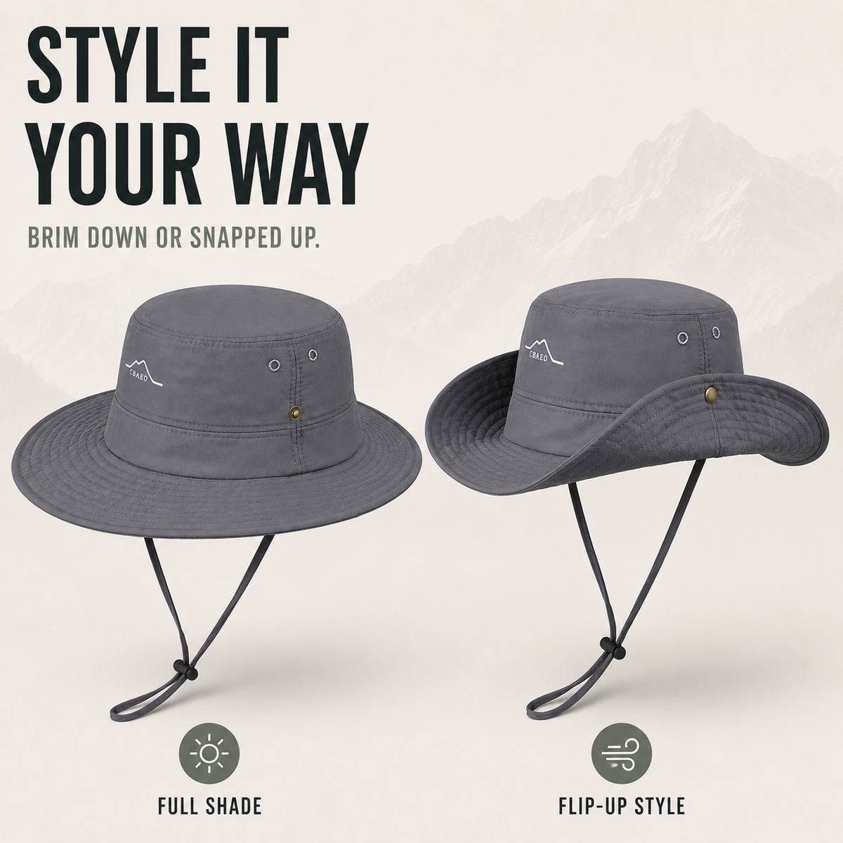 Thrives Outdoor | Shadorra Wide-Brim Waterproof Outdoor Hat