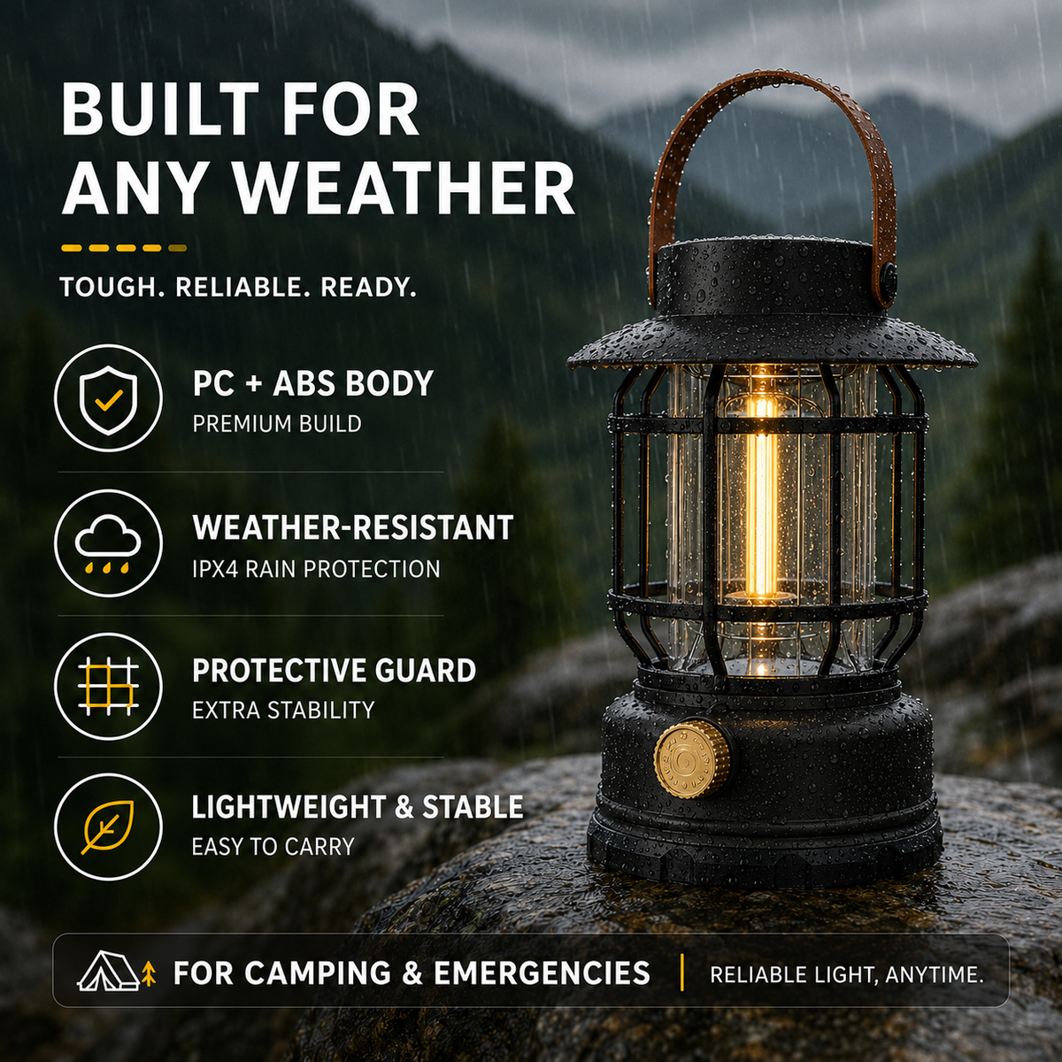 Thrives Outdoor | Solantis Portable 360-Degree LED Camping Lantern