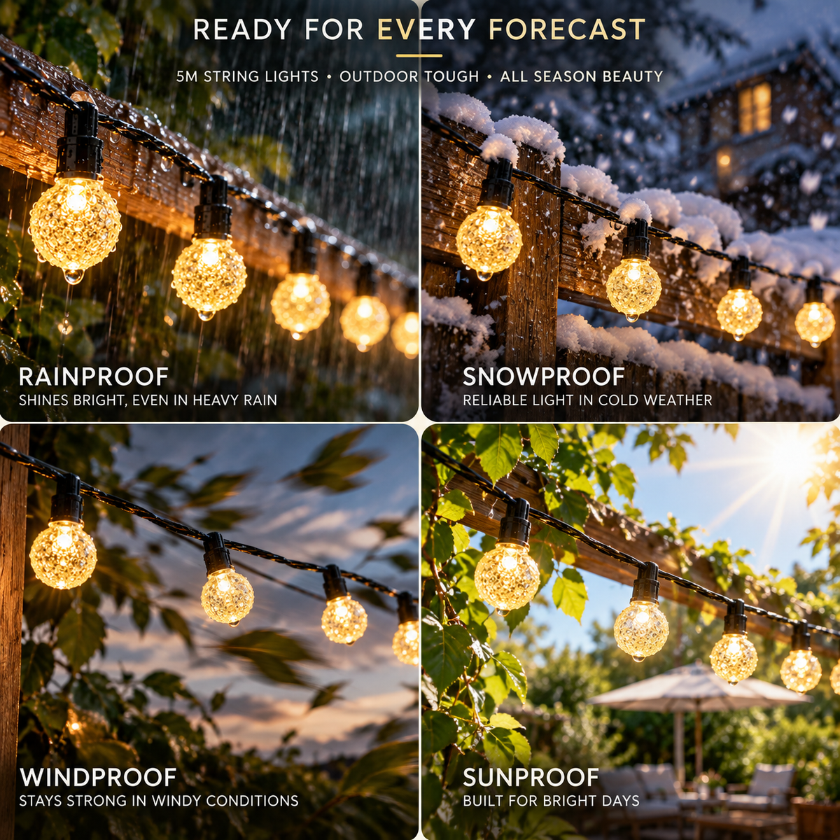 Thrives Outdoor | SolarGlow Crystal Lights