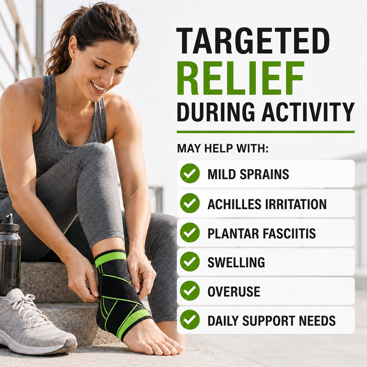 Thrives Outdoor | StrideVail Adjustable Ankle Compression Wrap