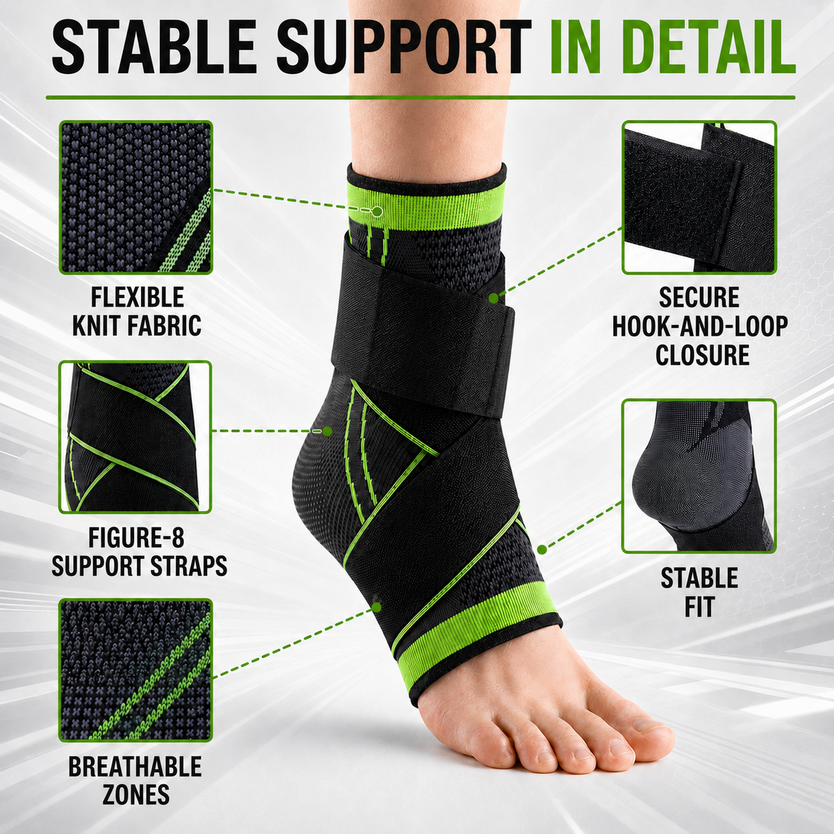 Thrives Outdoor | StrideVail Adjustable Ankle Compression Wrap