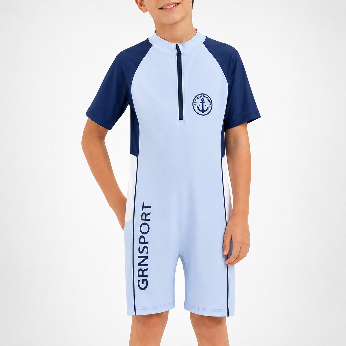 Thrives Outdoor | SunSwim Short-Sleeve One-Piece Swimsuit