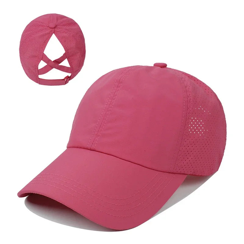Thrives Outdoor | Vekora Women's Adjustable Baseball Cap With Ponytail Opening