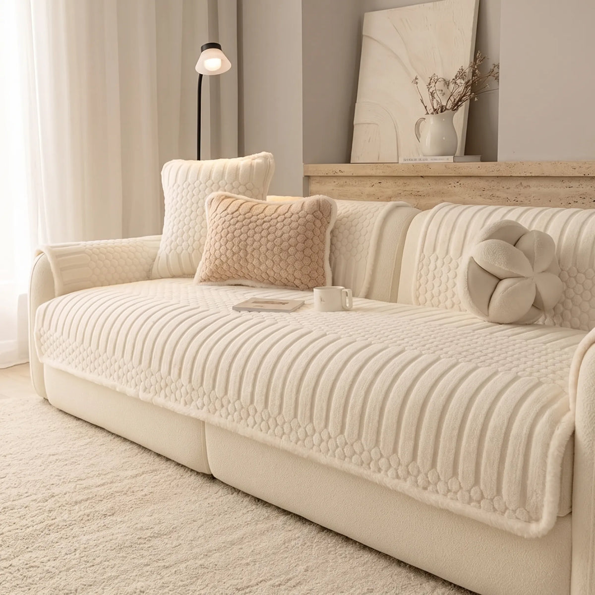 Thrives Outdoor | Velandra Textured Couch Cover For Living Room