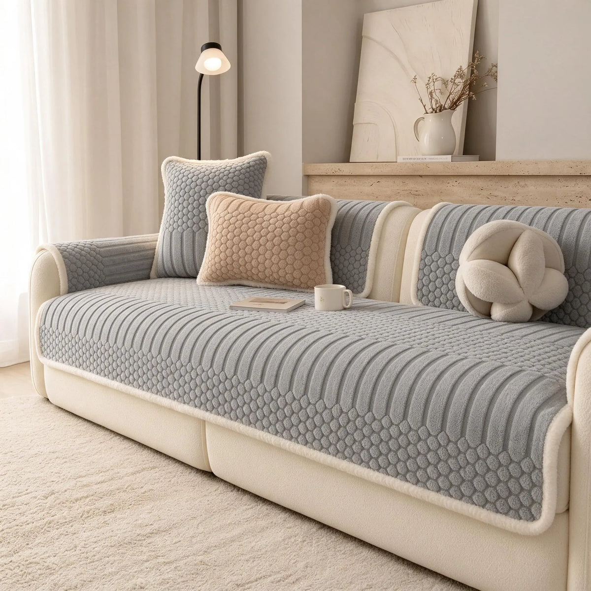 Thrives Outdoor | Velandra Textured Couch Cover For Living Room