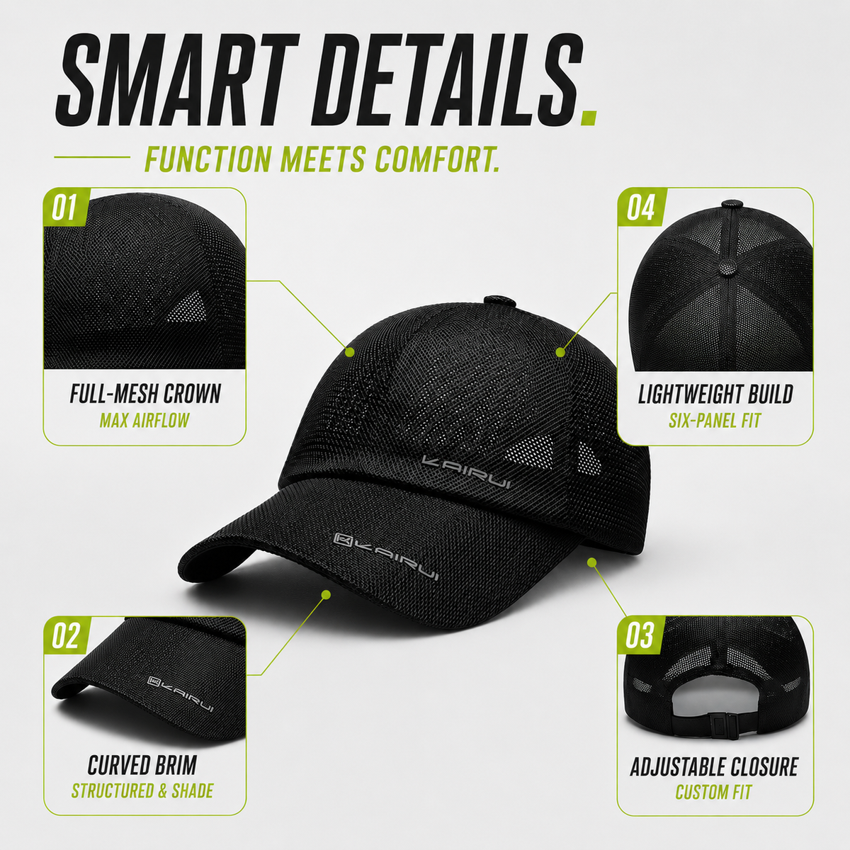 Thrives Outdoor | Ventiex Full Mesh Breathable Snapback Cap