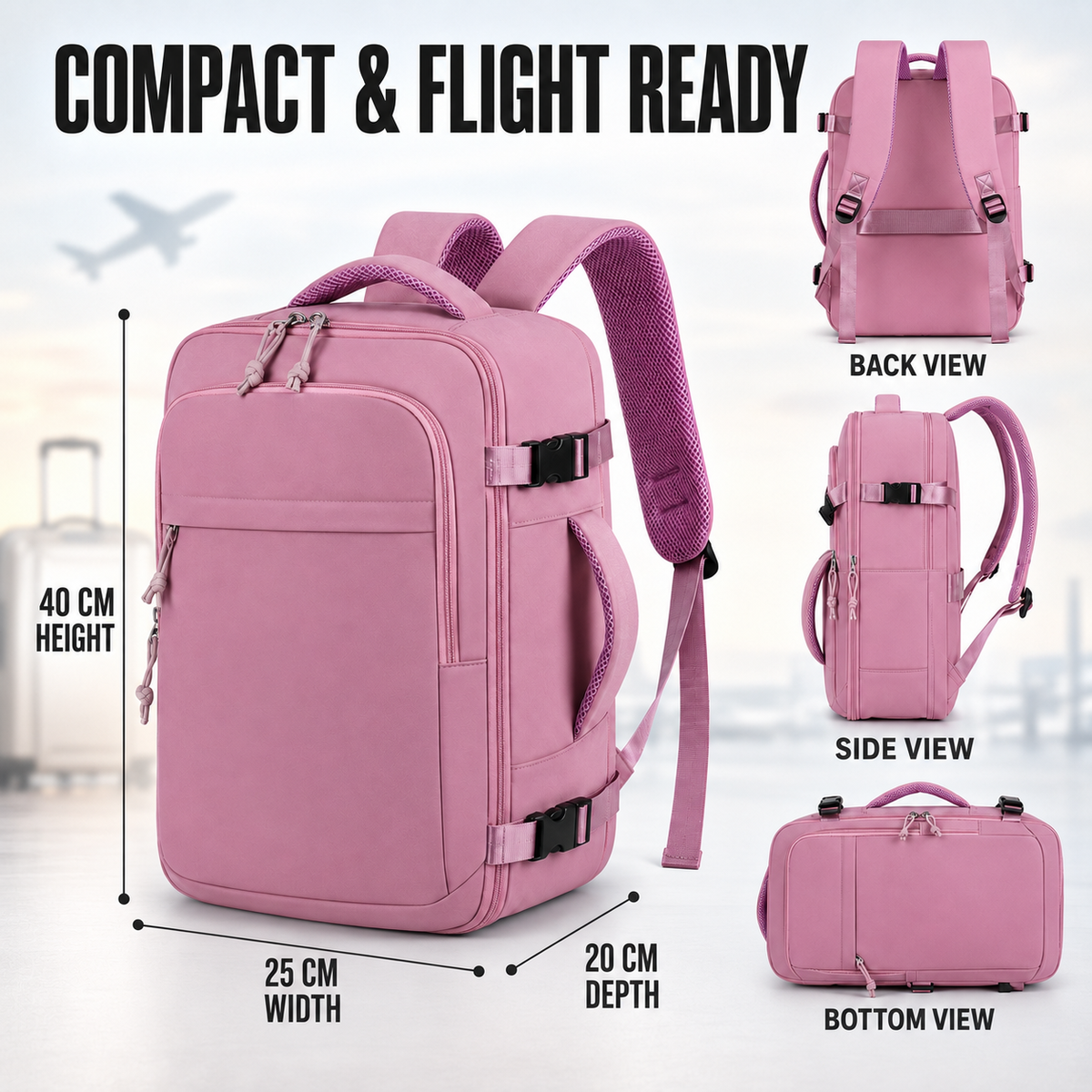 Thrives Outdoor | Voyrix Compact Water-Resistant Travel Backpack