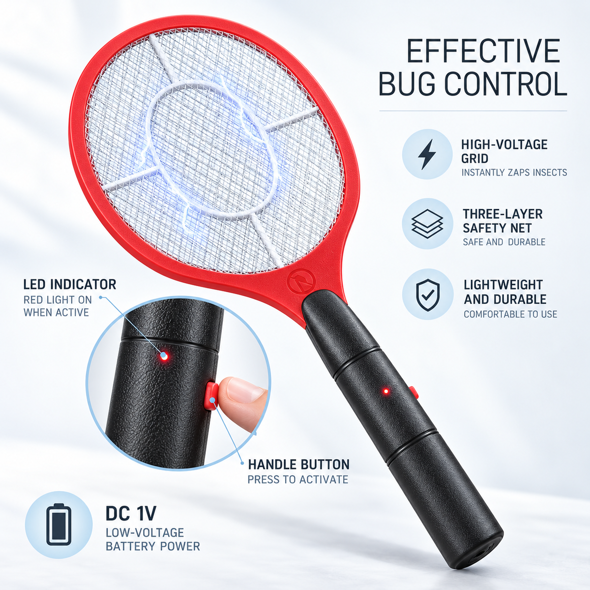 Thrives Outdoor | Zaptra Handheld Electric Fly Swatter