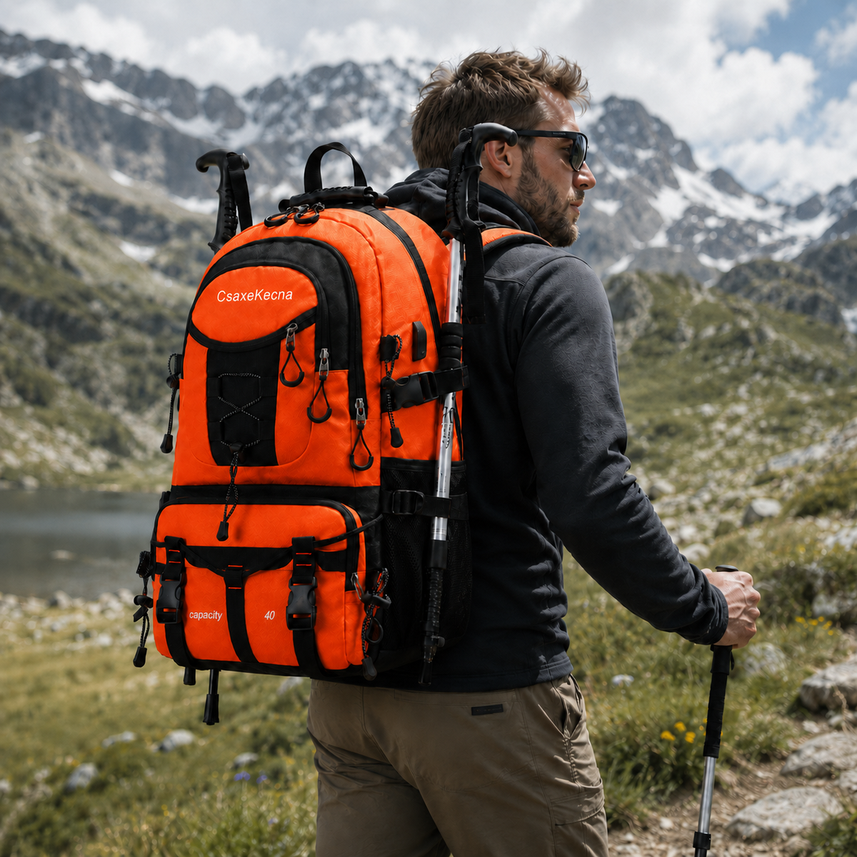 Thrives Outdoor | BergTrail Pro 40L Hiking Backpack with USB Charging