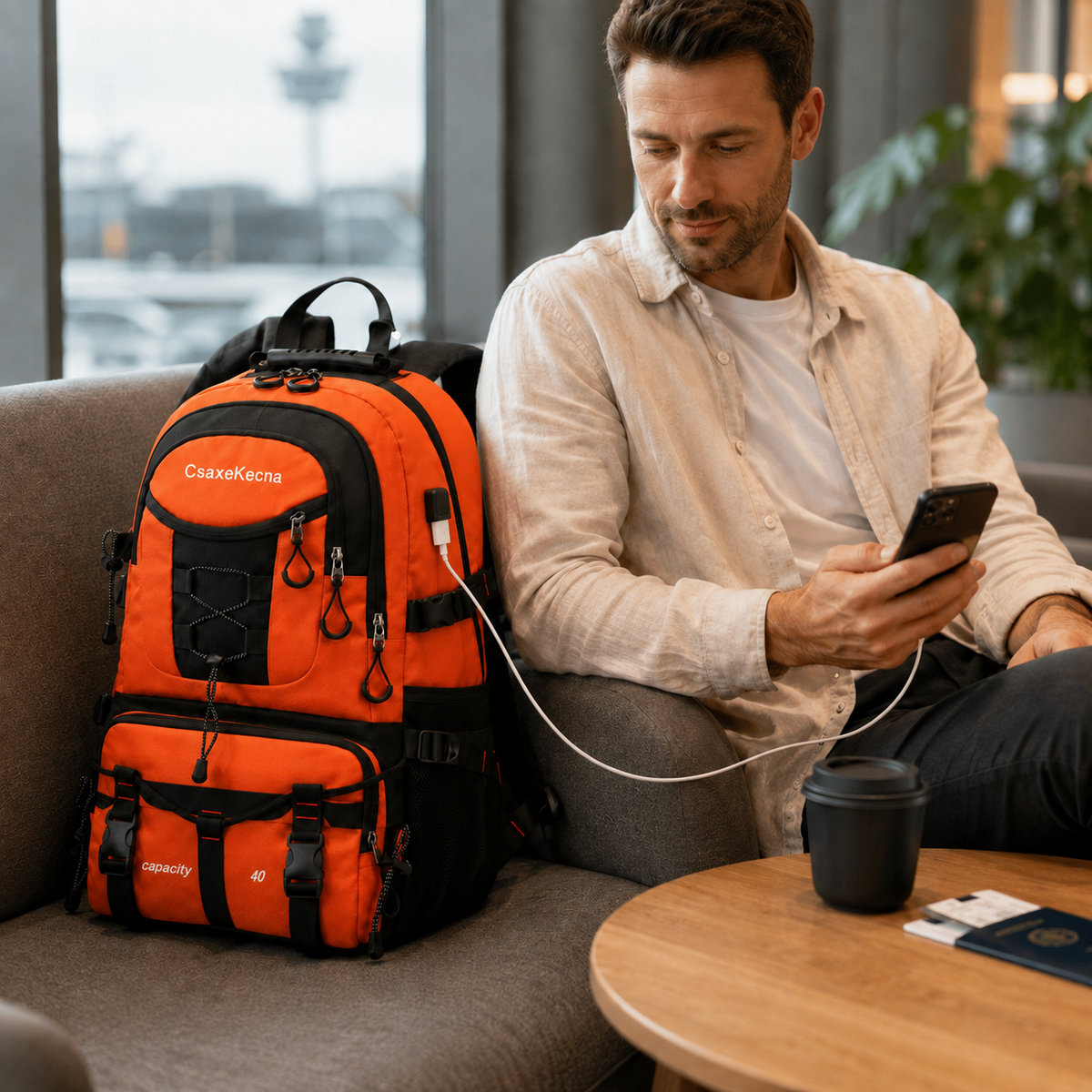 Thrives Outdoor | BergTrail Pro 40L Hiking Backpack with USB Charging