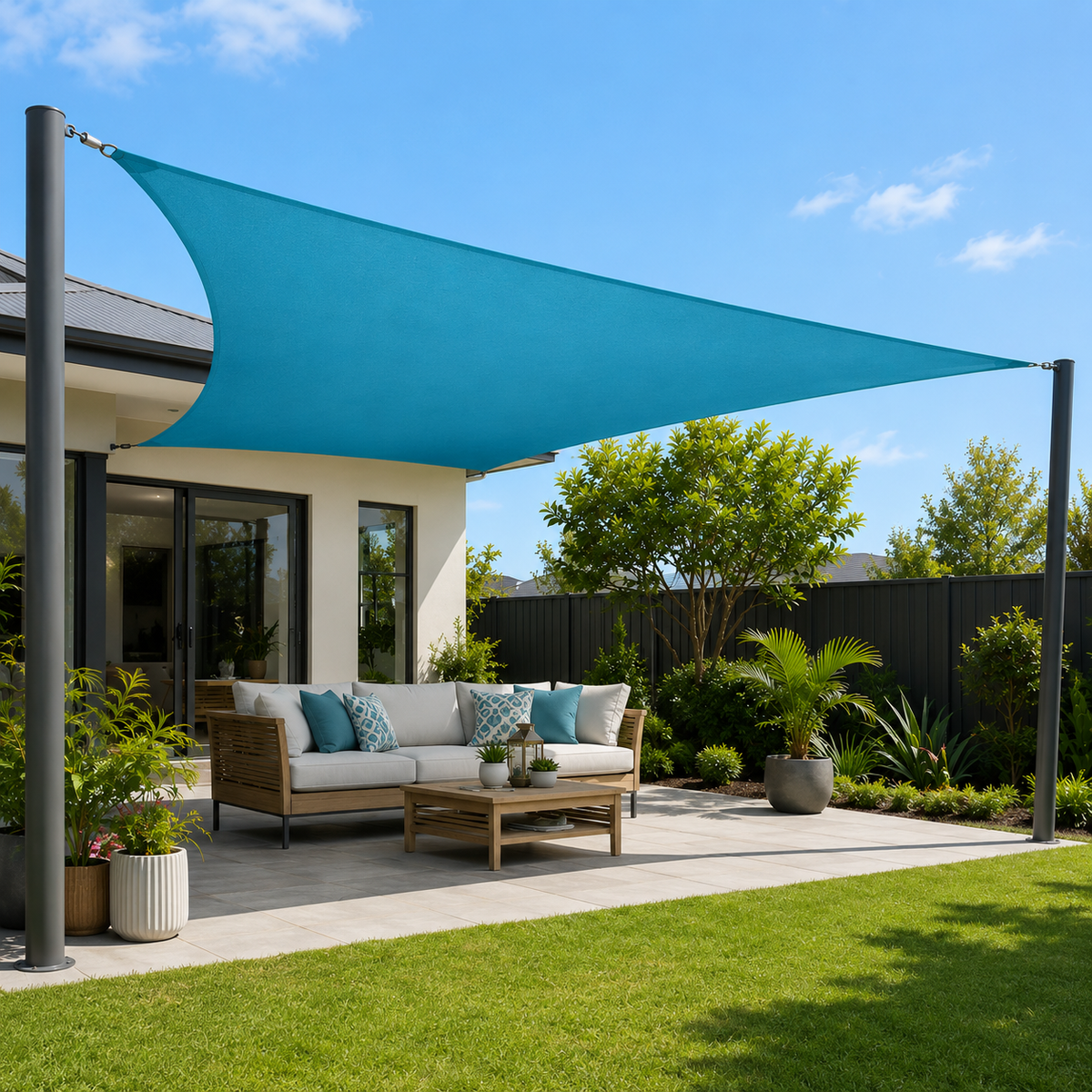 Waterproof Outdoor Shade Sail For Rain Shower Defence