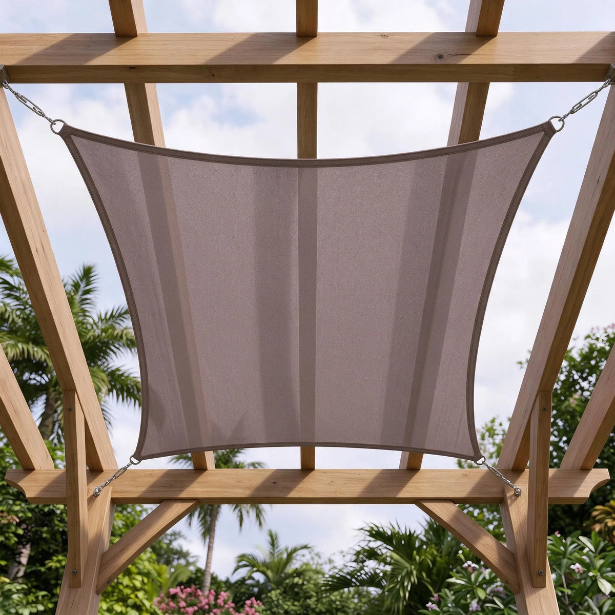 Waterproof Outdoor Shade Sail For Rain Shower Defence