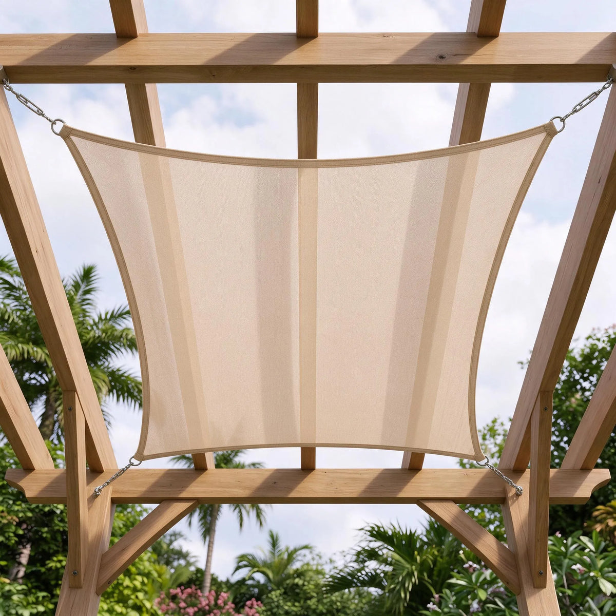 Waterproof Outdoor Shade Sail For Rain Shower Defence