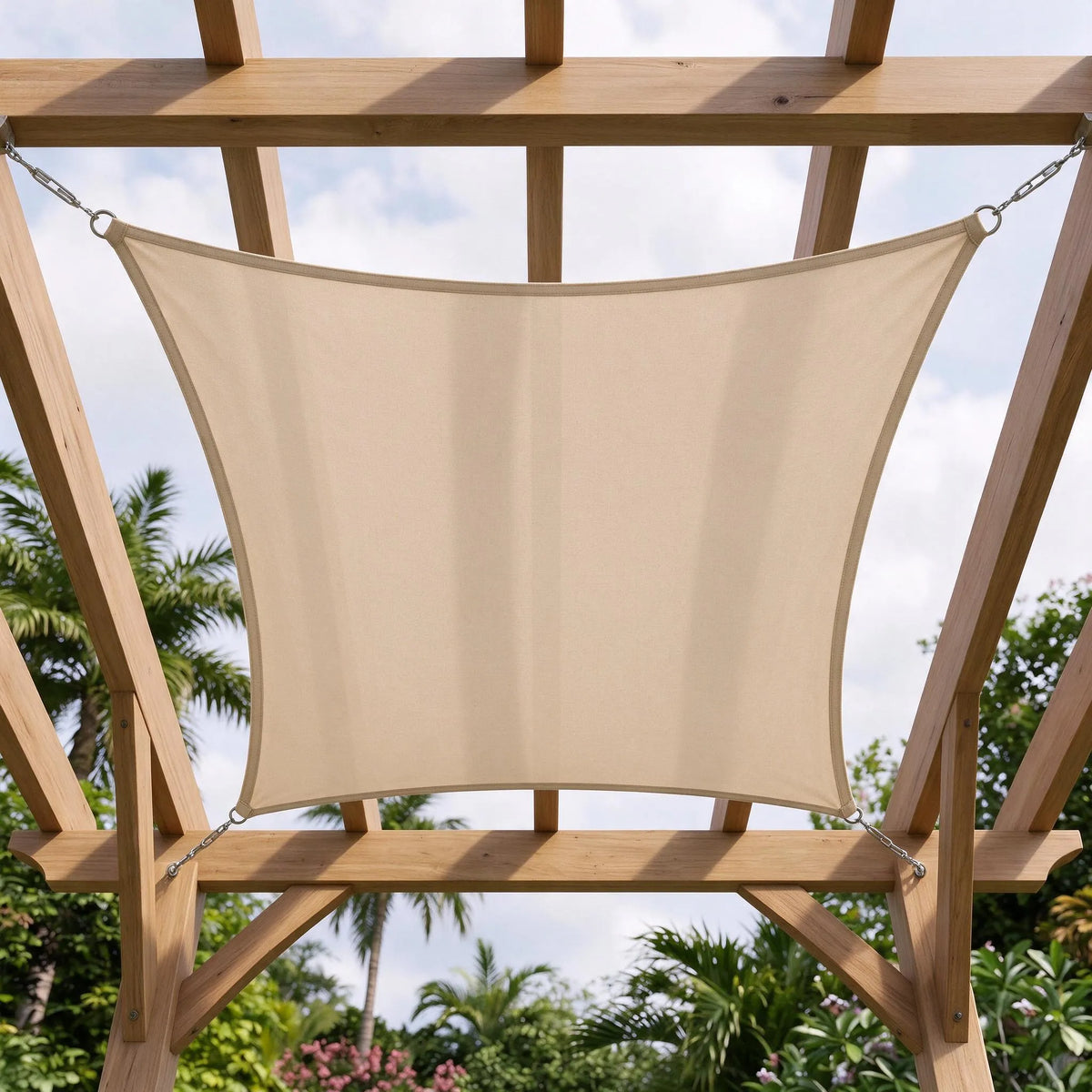 Waterproof Outdoor Shade Sail For Rain Shower Defence