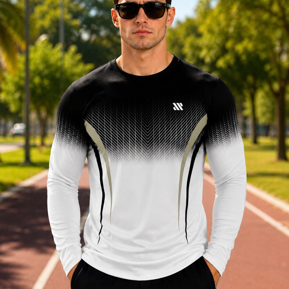 Long Sleeve Sports Fabric T-Shirt with UV Protection