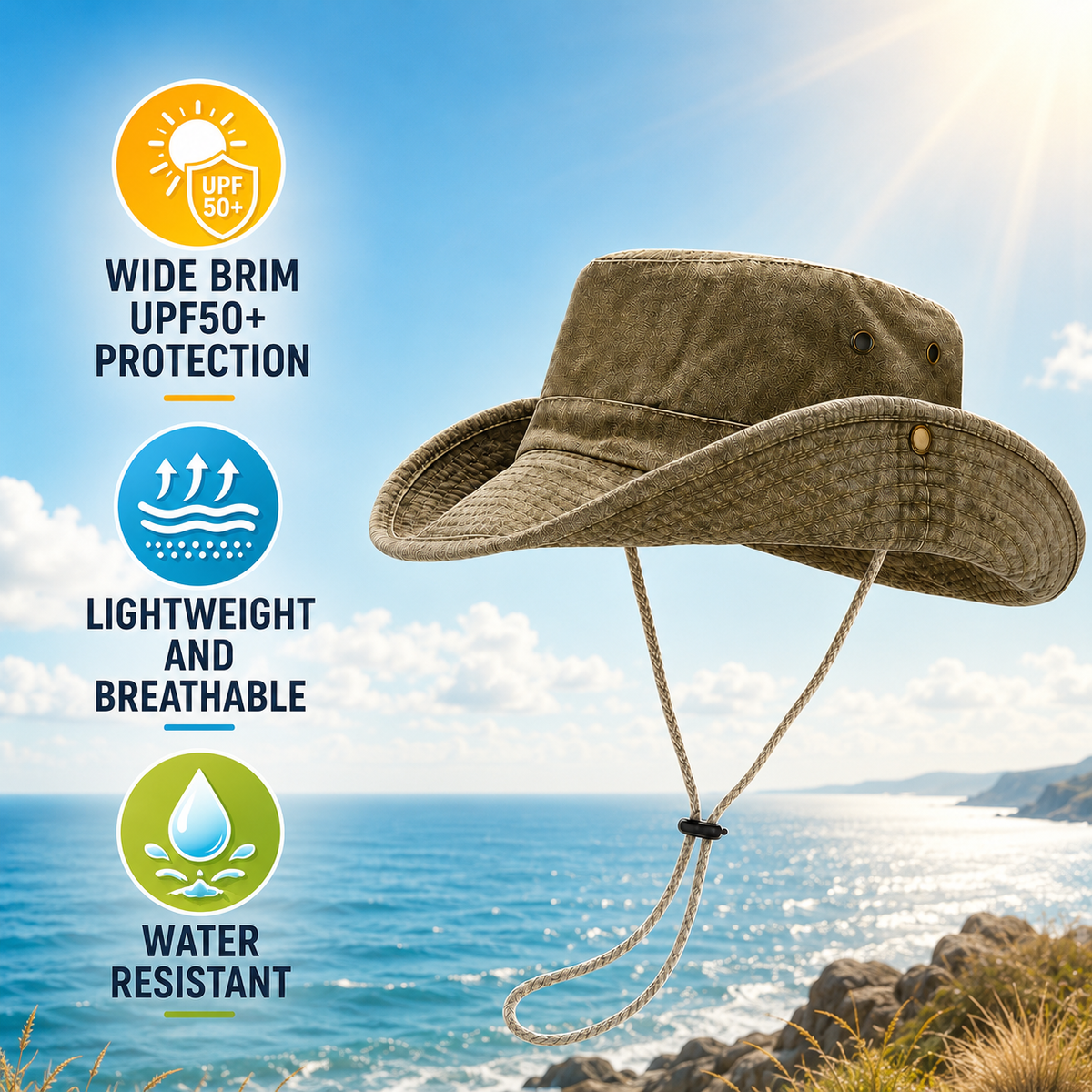 Wide Brim Gardening Hat For Backyard Sun Shade