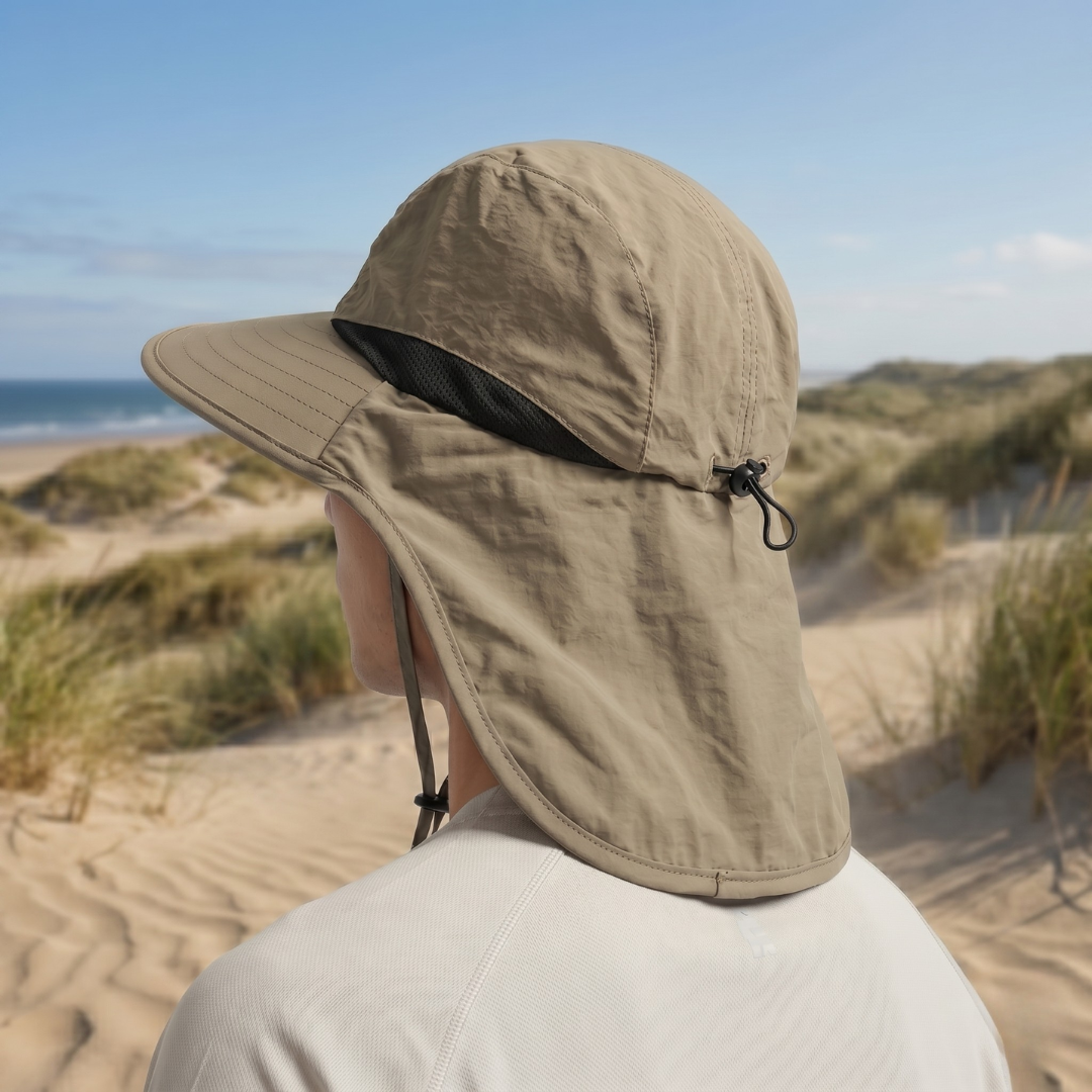 Wide Brim Sun Beach Hat With Flap | UPF 50+
