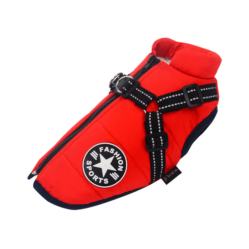 Winter Jacket for Dogs with Harness
