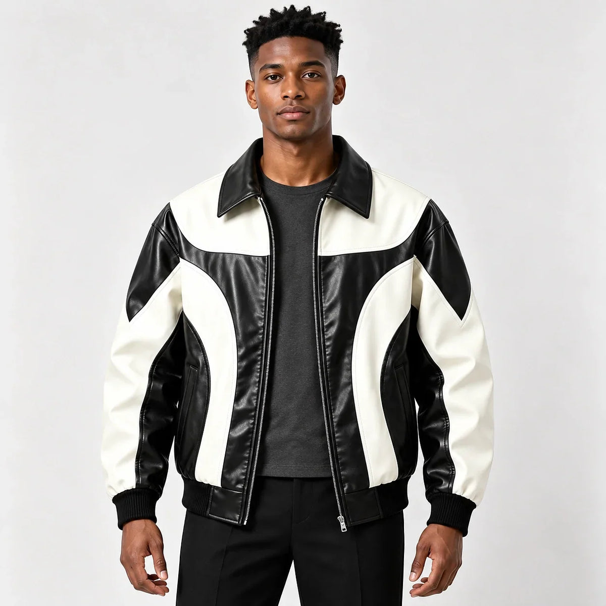 Leather Bomber Jacket