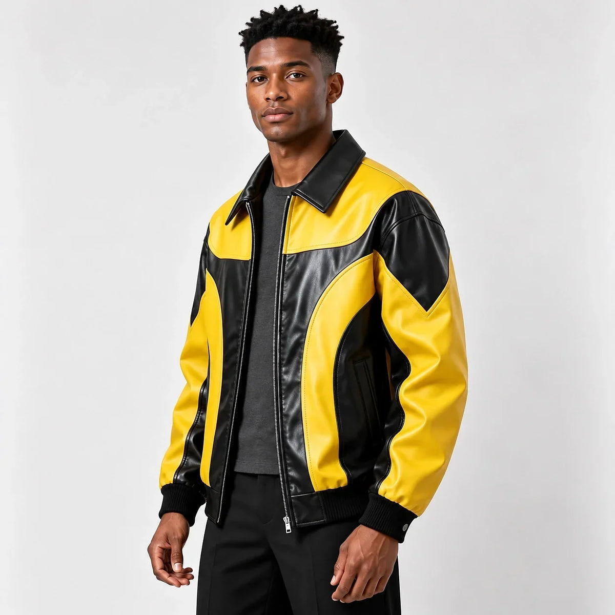 Leather Bomber Jacket