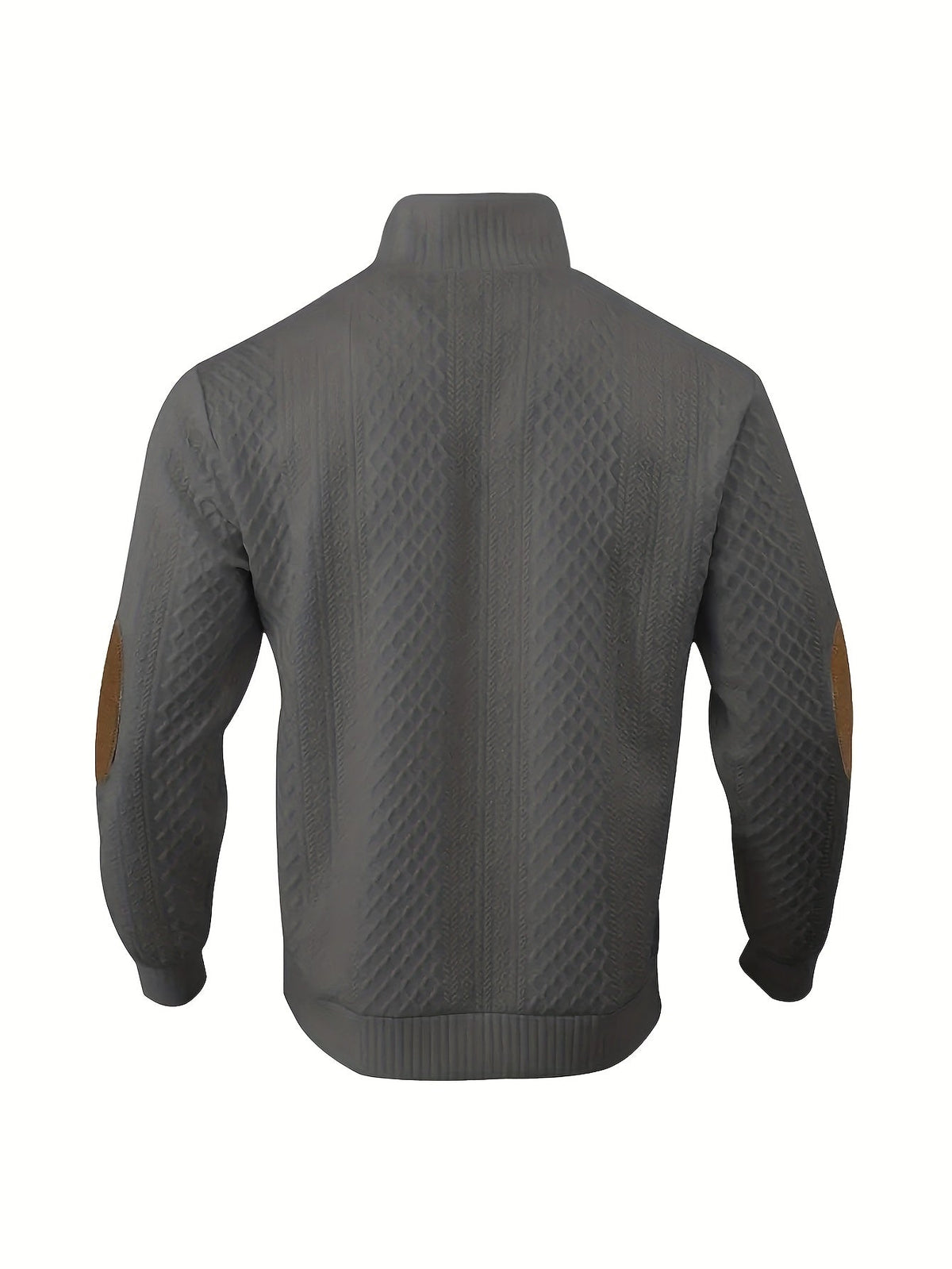 Textured Stand-Collar Pullover