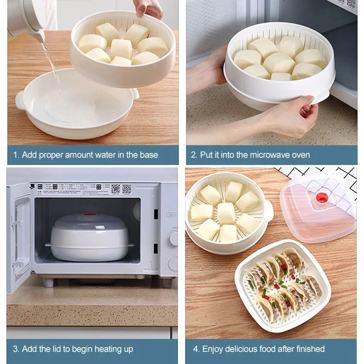 Microwave Steam Cooking Container