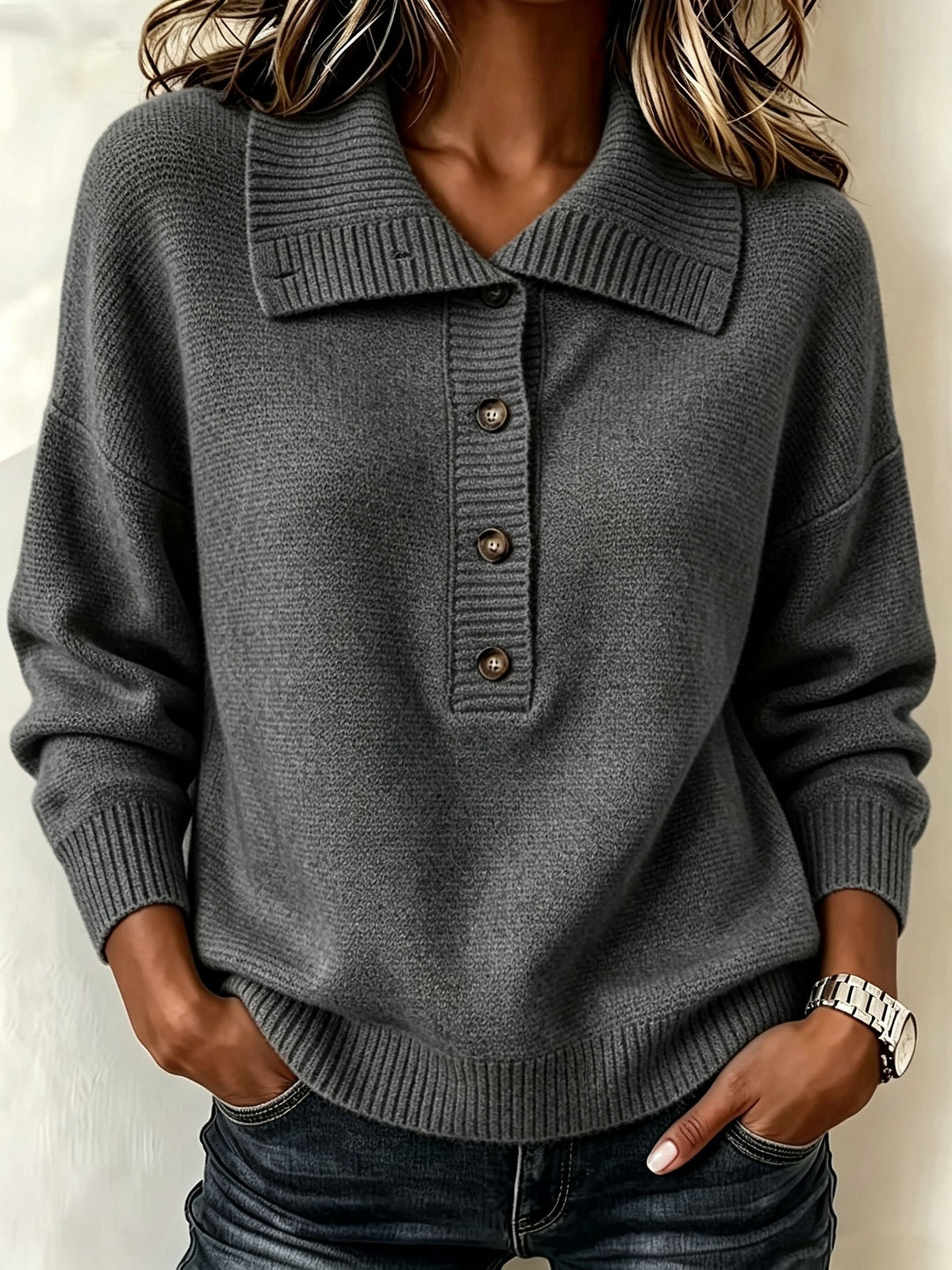Nicole Women's Autumn Jumper with Buttons