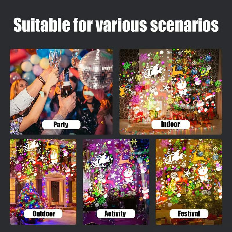 Magical Christmas LED Projector – 16 Stunning Holiday Patterns to Light Up Your Home