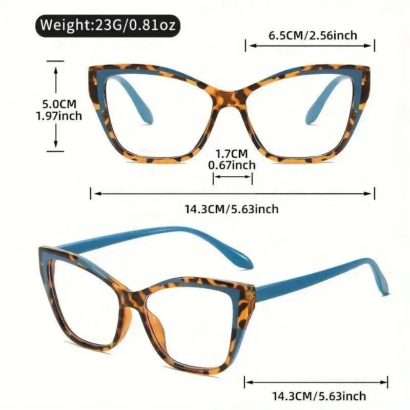 Women's Elegant Cat-Eye Metal Frame Reading Glasses