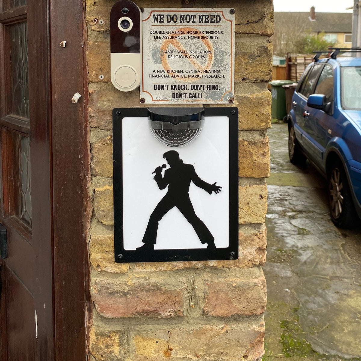 Elvis Solar Light Wall Plaque