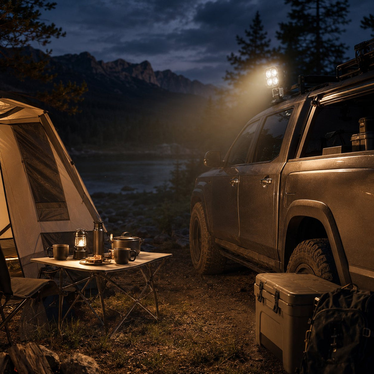 360° Omni-Directional Magnetic LED Pod Light, Portable Camping LED Work Light for Outdoor, Car, Emergency